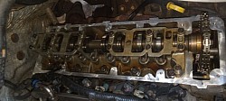 Cleaned/preped cylinder head for valve cover gaskets